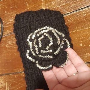 Rhinestone Knit Earmuff
